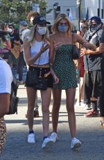MARGARET QUALLEY, CARA DELEVINGNE and KAIA GERBER at a Protest Rally in Los Angeles 07/15/2020