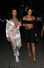 MAURA HIGGINS and MOLLY MAE HAGUE Leaves Amazonico Restaurant in London 07/25/2020
