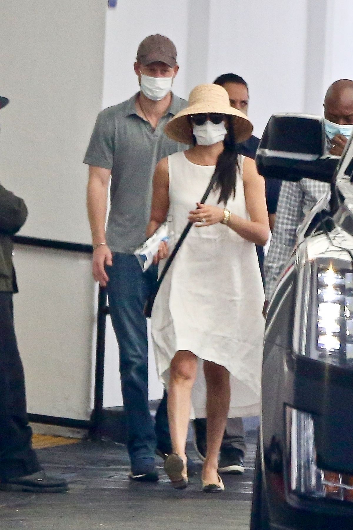 MEGHAN MARKLE and Prince Harry Wearing Masks Out in Beverly Hills 07/12 ...