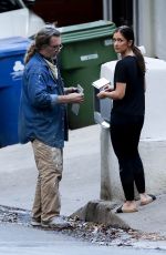MINKA KELLY Putting a Mailbox Outside Her Home in Los Angeles 07/13/2020