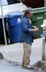 MINKA KELLY Putting a Mailbox Outside Her Home in Los Angeles 07/13/2020
