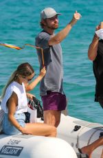 NATASHA POLY in Denim SHorts Out in Saint-tropez 07/23/2020
