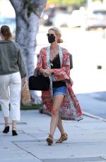 NICKY HILTON in Denim Shorts Shopping at Kitson Kids in West Hollywood 07/08/2020