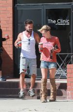 NICKY WHELAN in Denim Shorts at Bulletproof Coffee in Santa Monica 06/30/2020