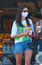 NINA DOBREV in Denim Shorts at Erewhon Market in Venice Beach 07/21/2020
