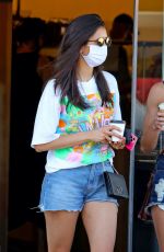 NINA DOBREV in Denim Shorts at Erewhon Market in Venice Beach 07/21/2020