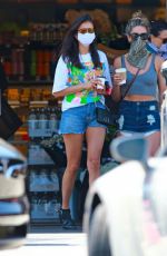 NINA DOBREV in Denim Shorts at Erewhon Market in Venice Beach 07/21/2020