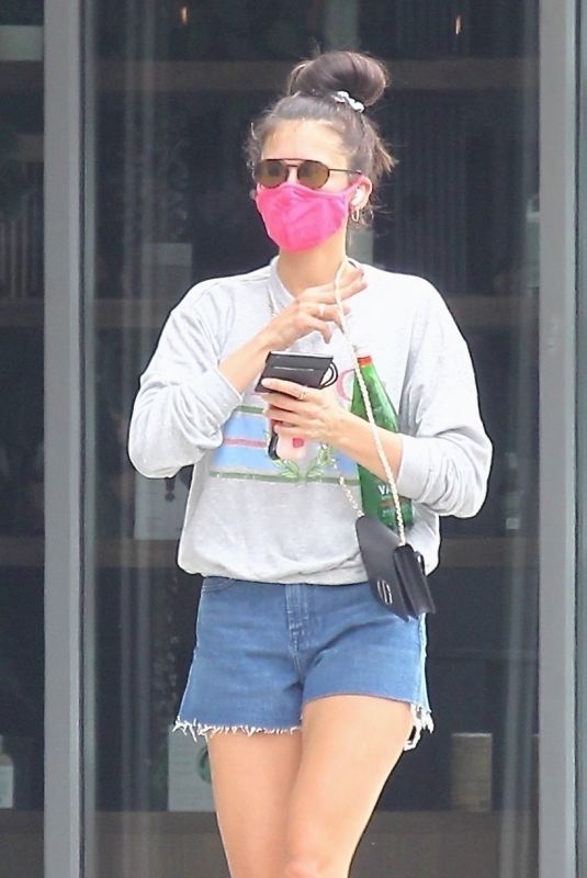 NINA DOBREV Leaves Remedy Place Fitness Center in West Hollywood 07/22/2020