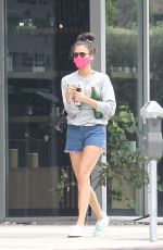 NINA DOBREV Leaves Remedy Place Fitness Center in West Hollywood 07/22/2020