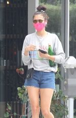 NINA DOBREV Leaves Remedy Place Fitness Center in West Hollywood 07/22/2020