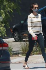 NINA DOBREV Out with Her Dog Maverick in Los Angeles 07/18/2020