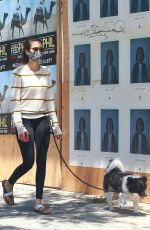 NINA DOBREV Out with Her Dog Maverick in Los Angeles 07/18/2020