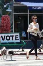 NINA DOBREV Out with Her Dog Maverick in Los Angeles 07/18/2020