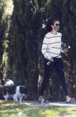 NINA DOBREV Out with Her Dog Maverick in Los Angeles 07/18/2020