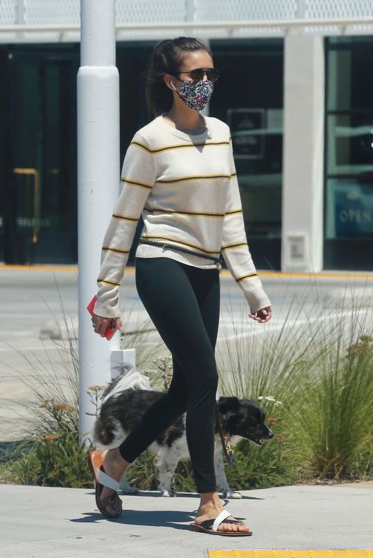 NINA DOBREV Out with Her Dog Maverick in Los Angeles 07/18/2020