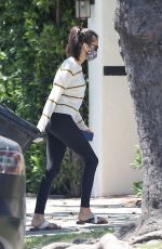 NINA DOBREV Taking a Trash Bin Outside Her Home in West Hollywood 07/18/2020