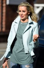 OLIVIA ATTWOOD in Ripped Denim Leaves a Salon in Cheshire 07/10/2020