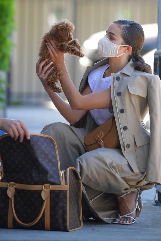 OLIVIA CULPO Visits the Vet with Her New Dog Oliver Sprinkles in Los Angeles 07/17/2020