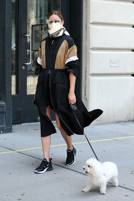 OLIVIA PALERMO and Her Dog Mr. Butler Out in New York 07/16/2020