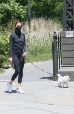 OLIVIA PALERMO in Tights Out Hikinig with Her Dog in Brooklyn 07/19/2020