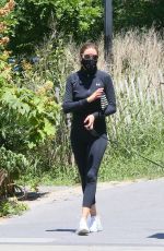 OLIVIA PALERMO in Tights Out Hikinig with Her Dog in Brooklyn 07/19/2020