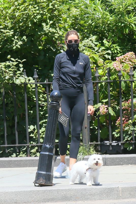 OLIVIA PALERMO in Tights Out Hikinig with Her Dog in Brooklyn 07/19/2020