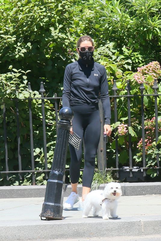 OLIVIA PALERMO in Tights Out Hikinig with Her Dog in Brooklyn 07/19/2020