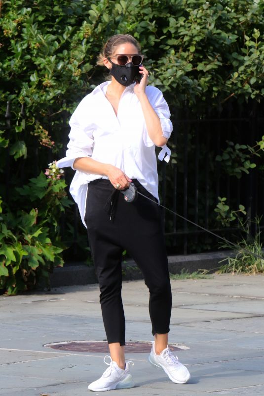 OLIVIA PALERMO Out with Her Dog in Brooklyn 07/28/2020