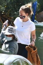 OLIVIA WILDE Wearing a Mask Outside Her Home in Silver Lake 07/09/2020