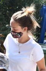 OLIVIA WILDE Wearing a Mask Outside Her Home in Silver Lake 07/09/2020