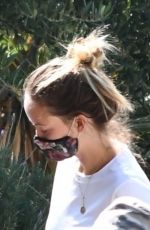 OLIVIA WILDE Wearing a Mask Outside Her Home in Silver Lake 07/09/2020