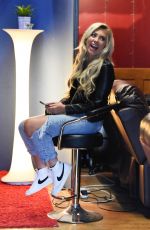 PAIGE TURLEY in Rippde DEnim at a Recording Studio in Manchester 07/10/2020