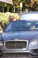 PARIS and NICKY HILTON Out in Her Bentley on Melrose Avenue in Los Angeles 07/27/2020