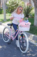 PARIS HILTON Out on a Bike in Beverly Hills 07/09/2020