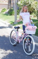 PARIS HILTON Out on a Bike in Beverly Hills 07/09/2020