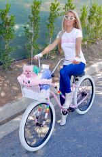 PARIS HILTON Out on a Bike in Beverly Hills 07/09/2020