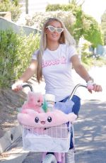 PARIS HILTON Out on a Bike in Beverly Hills 07/09/2020