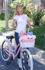PARIS HILTON Out on a Bike in Beverly Hills 07/09/2020