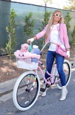 PARIS HILTON Out on a Bike in Beverly Hills 07/09/2020