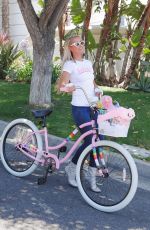 PARIS HILTON Out on a Bike in Beverly Hills 07/09/2020