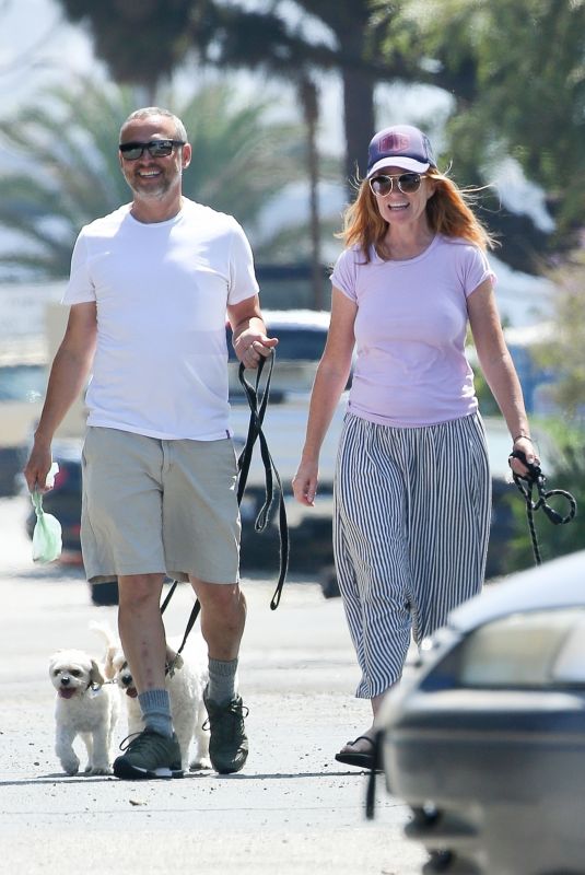 PATSY PALMER and Richard Merkell Out with Their Dogs in Malibu 07/10/2020