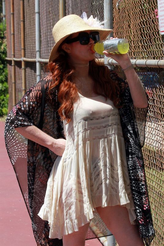 PHOEBE PRICE at a Tennis Court in Los Angeles 07/10/2020