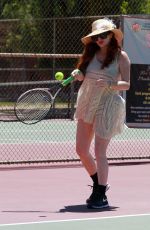 PHOEBE PRICE at a Tennis Court in Los Angeles 07/10/2020
