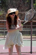 PHOEBE PRICE at a Tennis Court in Los Angeles 07/10/2020
