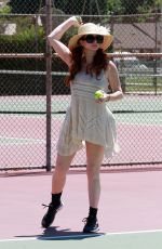 PHOEBE PRICE at a Tennis Court in Los Angeles 07/10/2020