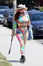 PHOEBE PRICE at a Tennis Court in Los Angeles 07/22/2020