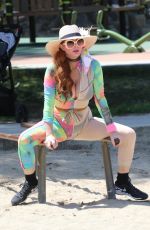 PHOEBE PRICE at a Tennis Court in Los Angeles 07/22/2020