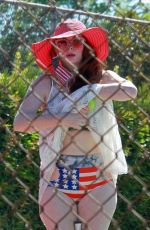 PHOEBE PRICE at a Tennis Court in Studio City 07/04/2020