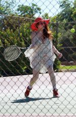 PHOEBE PRICE at a Tennis Court in Studio City 07/04/2020