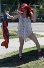 PHOEBE PRICE at a Tennis Court in Studio City 07/04/2020